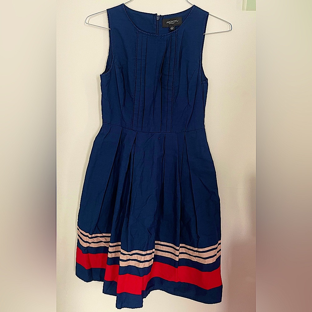 Jason Wu Navy A-line dress - Picture 1 of 2